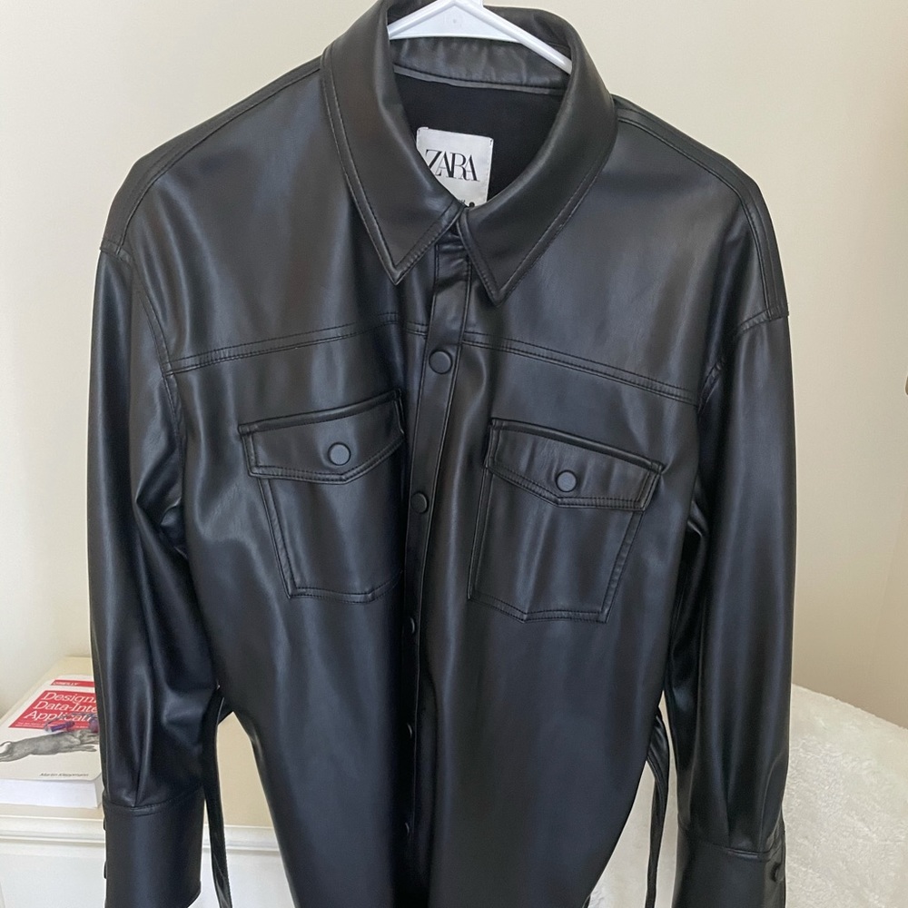 Faux leather jacket